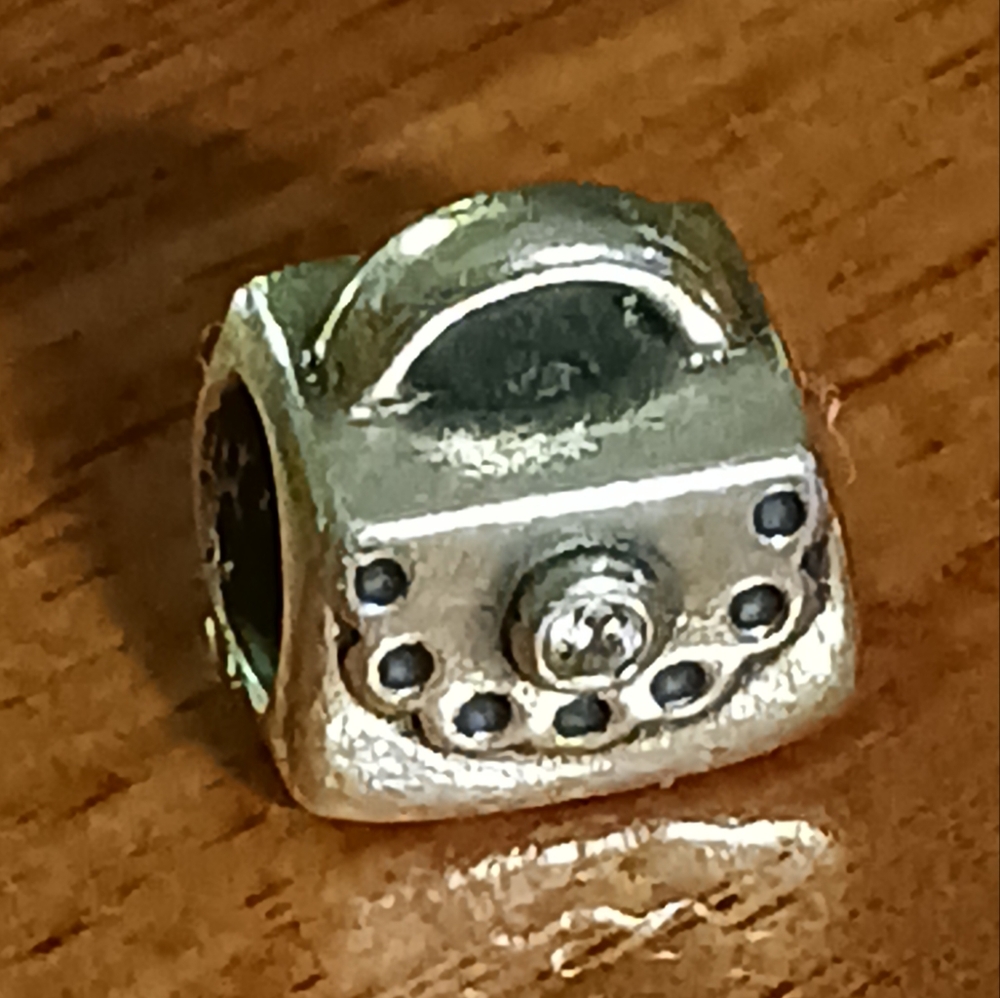 Pandora Sterling Silver Handbag with Clear CZ Accent Charm Retired